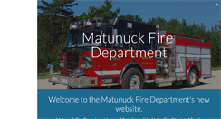 Desktop Screenshot of matunuckfire.org